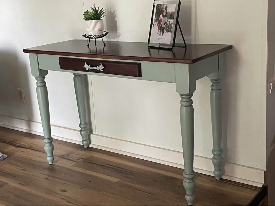 Handmade Solid Oak Sofa Table Entryway Table Farmhouse Style