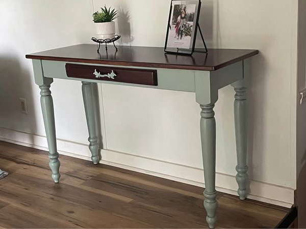 Handmade Solid Oak Sofa Table Entryway Table Farmhouse Style